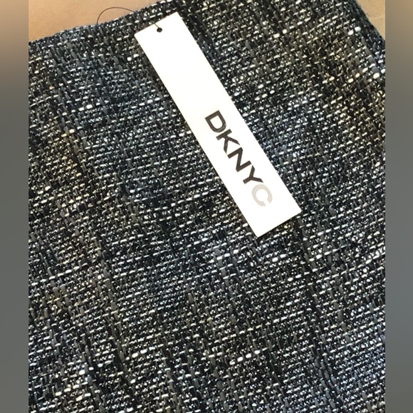 DKNYC Black Gray Silver Skirt , Flared Bottom  With Fringe Edge. Woman’s Size 10 - Picture 3 of 14